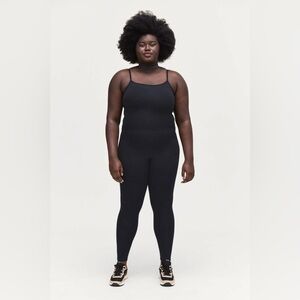 Girlfriend Collective Black Cami Unitard | Medium
